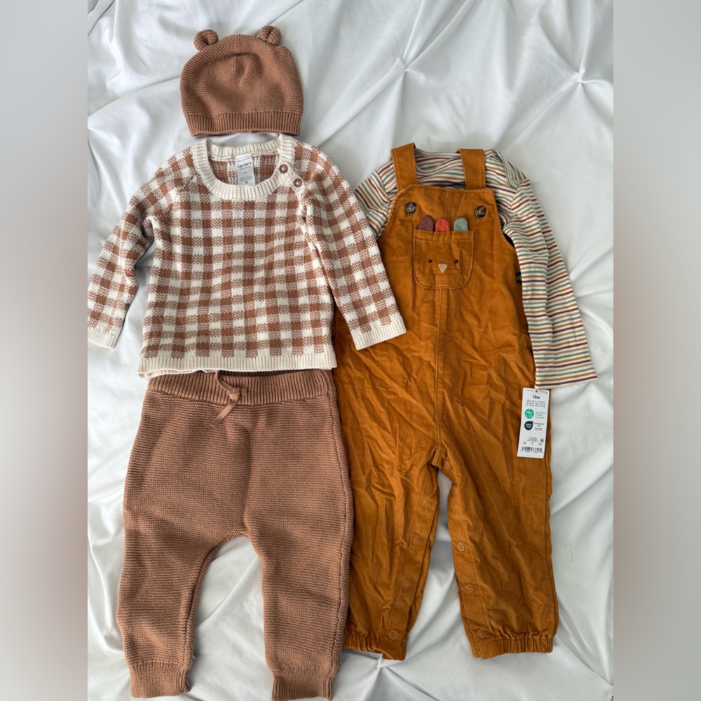 2 Fall Baby Outfit Sets - 12 months
